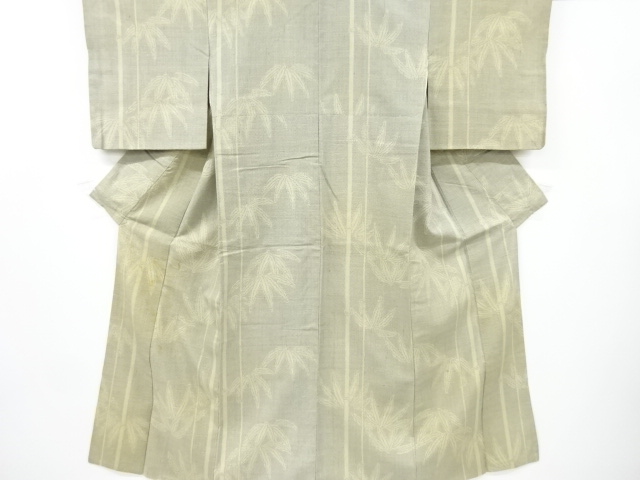 JAPANESE KIMONO / ANTIQUE KIMONO / SILK / TOKAMACHI TSUMUGI / WOVEN BAMBOO